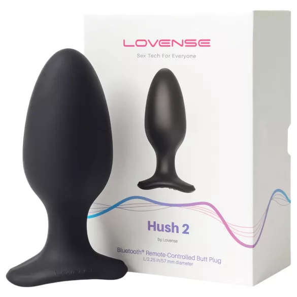 Lovense - plug anal vibrant connecté - taille L 57mm - silicone noir