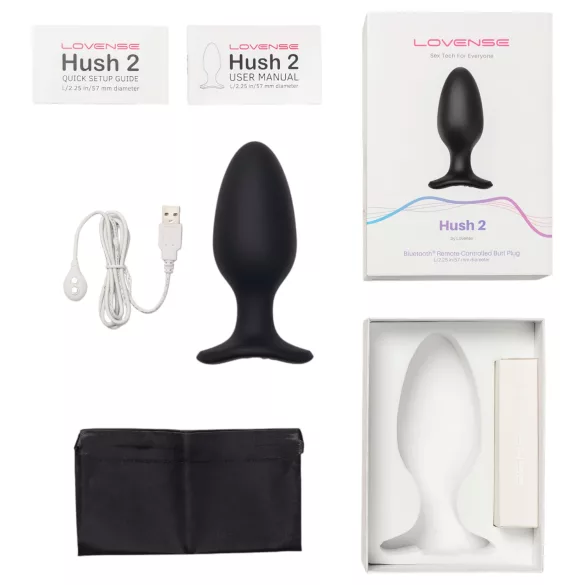 Lovense - plug anal vibrant connecté - taille L 57mm - silicone noir
