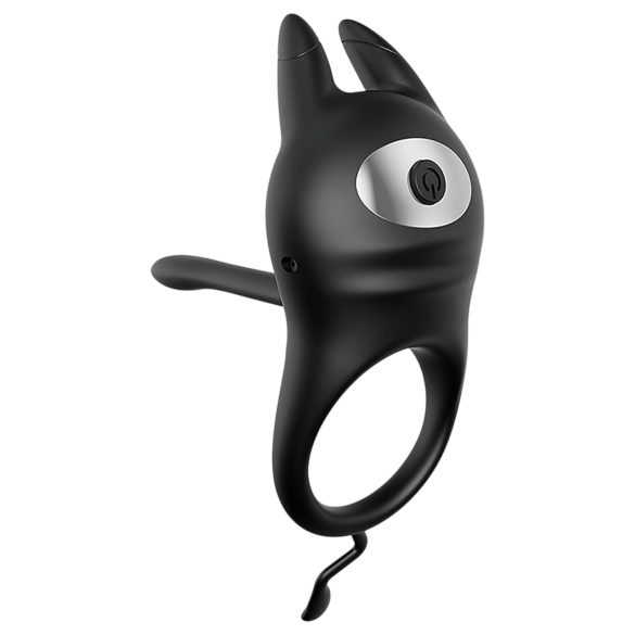 AlvUp - anneau pénien vibrant stimulateur clitoridien - silicone noir