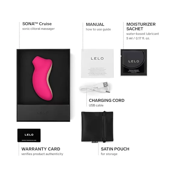 LELO - stimulateur clitoridien à ondes soniques - cerise