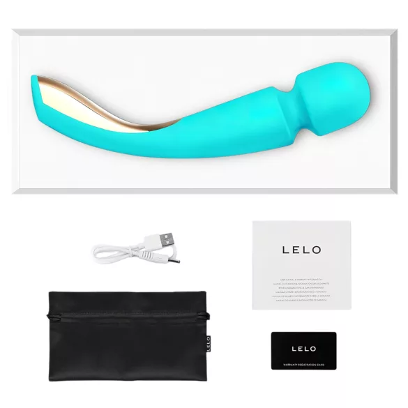 LELO - wand masseur vibrant rechargeable - grand modèle - turquoise