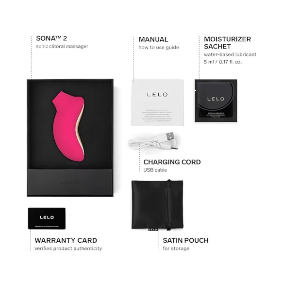 LELO - stimulateur clitoridien à ondes soniques - cerise