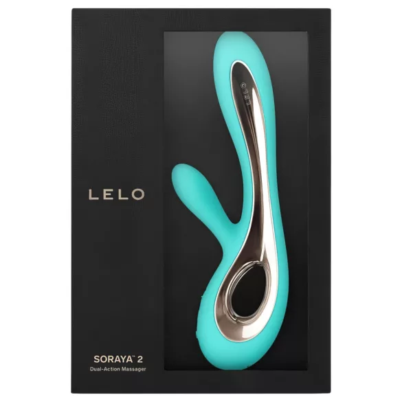 LELO Soraya 2 - vibromasseur double stimulation waterproof - silicone turquoise