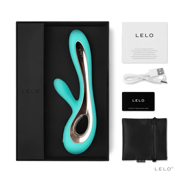 LELO Soraya 2 - vibromasseur double stimulation waterproof - silicone turquoise