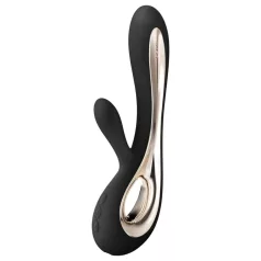   LELO Soraya 2 - vibromasseur rabbit rechargeable étanche - silicone noir