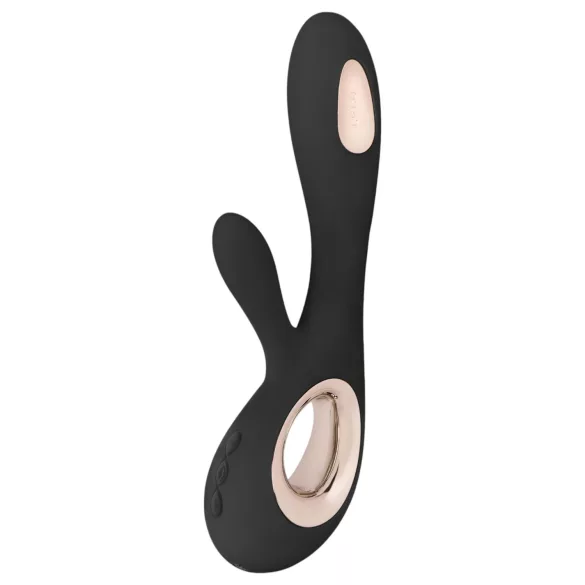 LELO Soraya Wave - vibromasseur rabbit, mouvement va-et-vient - silicone noir