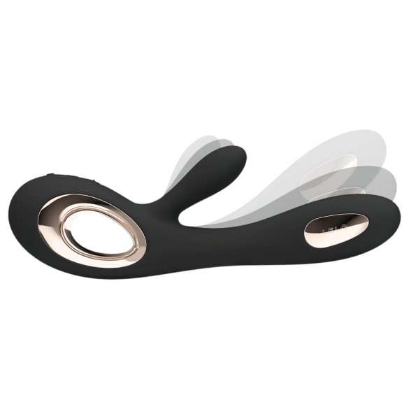 LELO Soraya Wave - vibromasseur rabbit, mouvement va-et-vient - silicone noir
