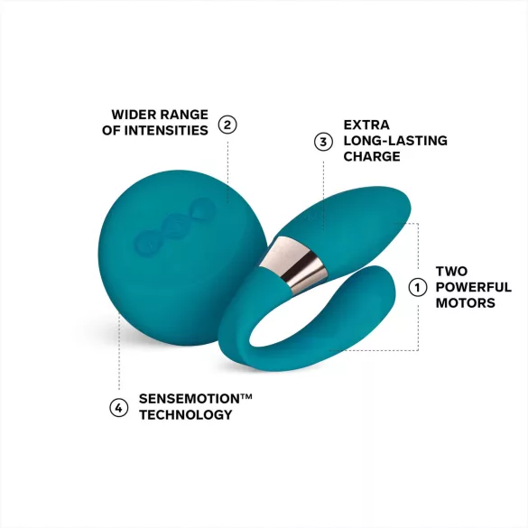 LELO Tiani Duo - vibromasseur couple - silicone - bleu