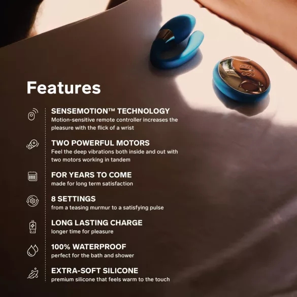 LELO Tiani Duo - vibromasseur couple - silicone - bleu