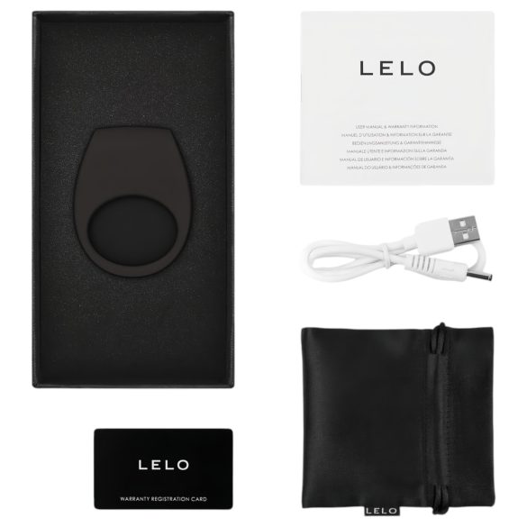 LELO Tor 3 - anneau vibrant pénis rechargeable connecté - silicone noir