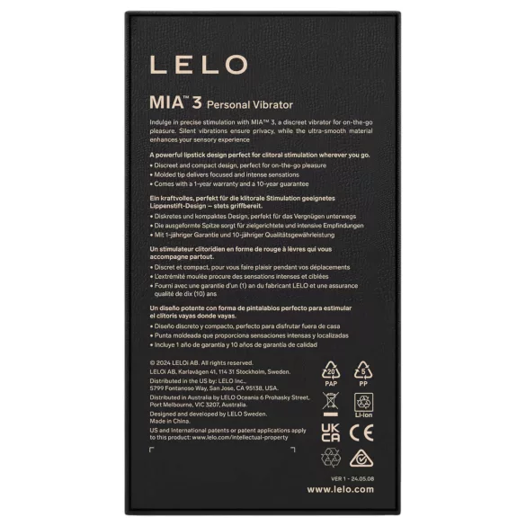 LELO - vibromasseur discret forme rouge à lèvres - rose