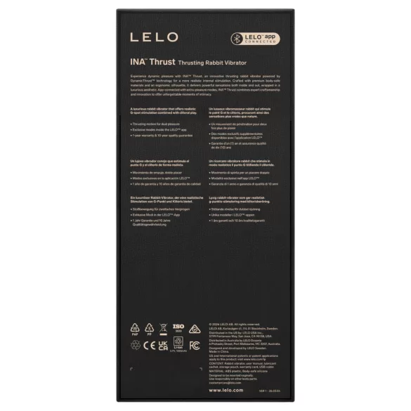 LELO - INA Thrust rabbit vibrant à va-et-vient (violet)