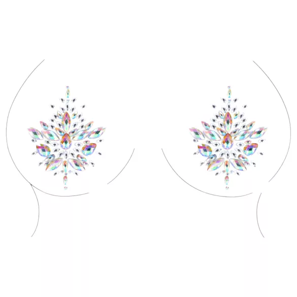 Le Désir - pasties pour tétons scintillants - arc-en-ciel
