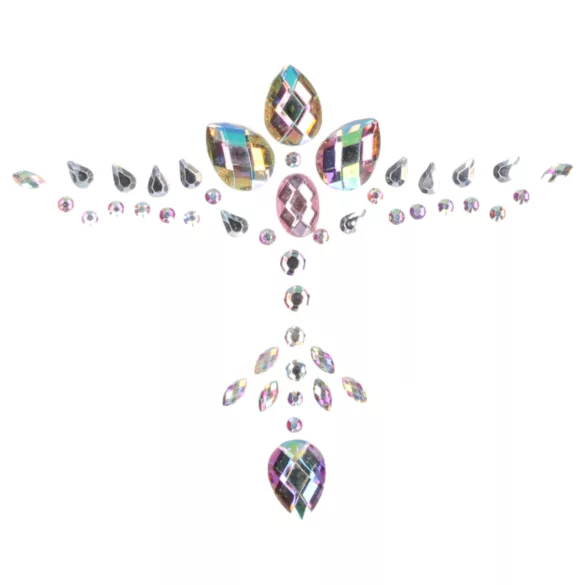 Le Désir - décolleté autocollant paillettes arc-en-ciel