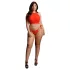 Le Désir Plus Size - ensemble de fête rouge avec strass (XL-3XL)