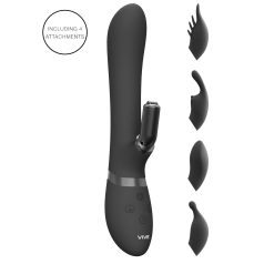   Vive Chou - Vibromasseur rabbit 4 en 1 - stimulation clitoridienne - noir