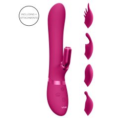   Vive Chou - vibromasseur clitoridien à tête interchangeable rechargeable - rose