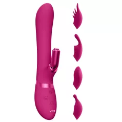   Vive Chou - vibromasseur clitoridien à tête interchangeable rechargeable - rose