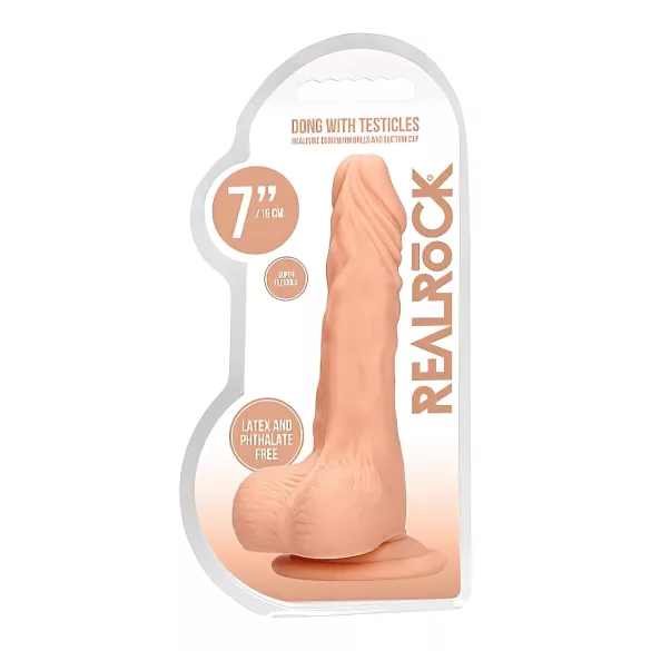 RealRock - godemichet réaliste avec testicules - 17 cm - couleur chair
