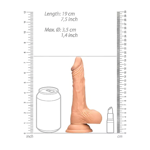 RealRock - godemichet réaliste avec testicules - 17 cm - couleur chair