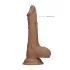 RealRock - gode réaliste avec testicules - 17cm - couleur foncée