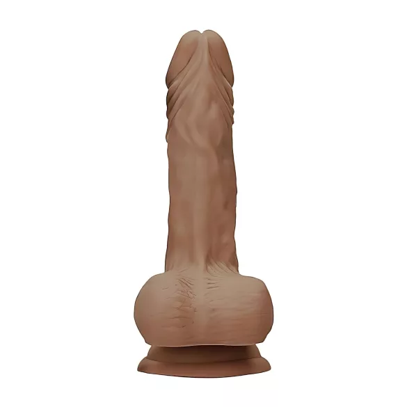 RealRock - gode réaliste avec testicules - 17cm - couleur foncée
