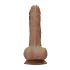RealRock - gode réaliste avec testicules - 17cm - couleur foncée