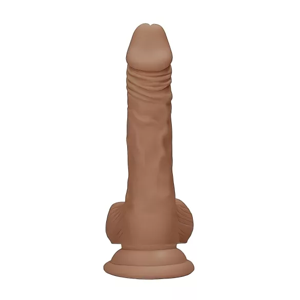 RealRock - gode réaliste avec testicules - 17cm - couleur foncée