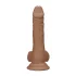 RealRock - gode réaliste avec testicules - 17cm - couleur foncée