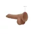 RealRock - gode réaliste avec testicules - 17cm - couleur foncée