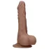 RealRock - gode réaliste avec testicules - 17cm - couleur foncée
