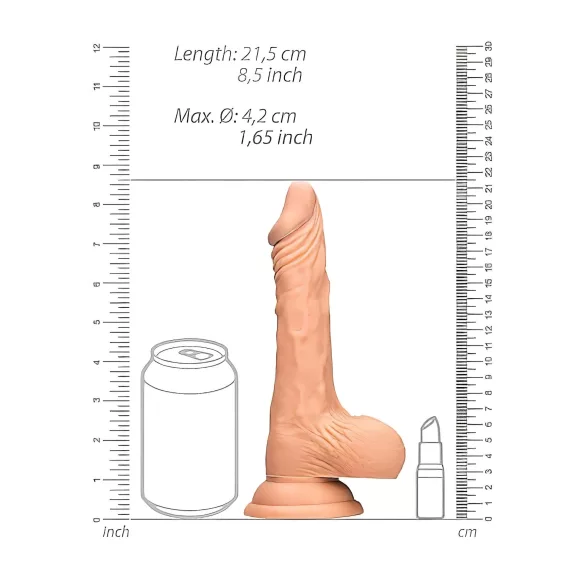 RealRock - gode réaliste avec testicules 20cm - couleur chair
