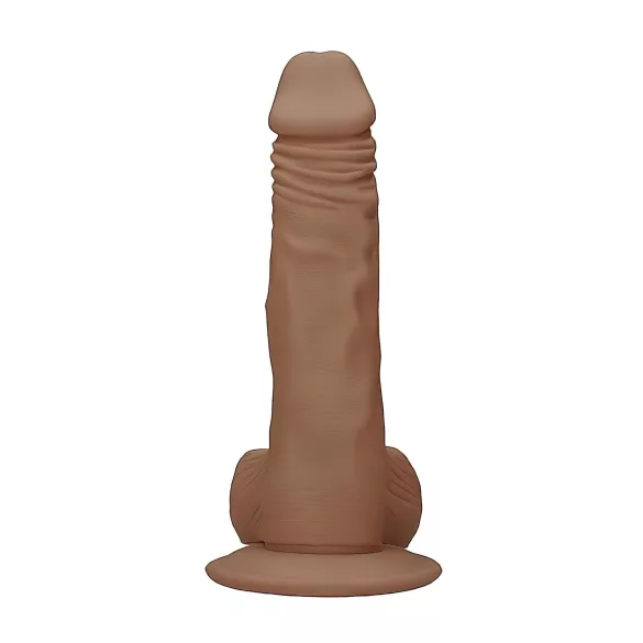 RealRock - gode réaliste avec testicules - 25cm - couleur foncée