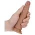RealRock Slim - godemichet réaliste 15,5 cm - silicone - marron foncé