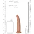 RealRock Slim - godemichet réaliste 15,5 cm - silicone - marron foncé
