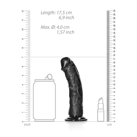 RealRock - gode réaliste ventouse - 15,5 cm - noir