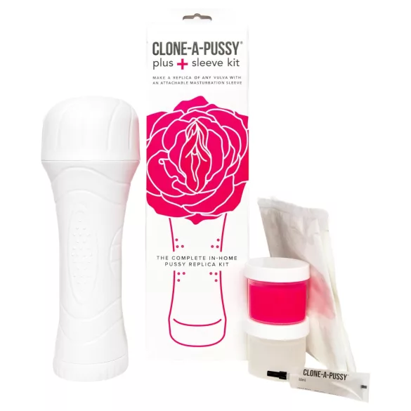 Clone-a-Pussy - kit moule vulve et manchette - silicone rose