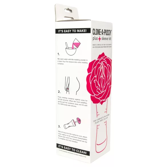 Clone-a-Pussy - kit moule vulve et manchette - silicone rose