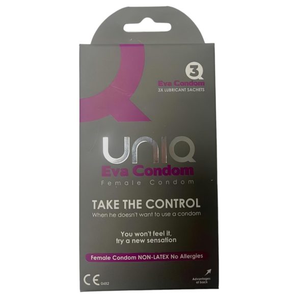 Uniq Eva - préservatif féminin sans latex - boîte de 3