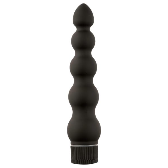 Black Magic 7 - vibromasseur anal perlé 5 billes - silicone noir