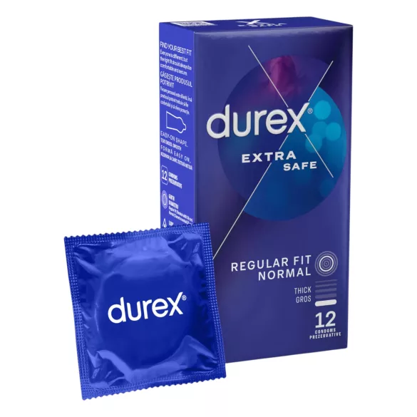 Durex - Préservatif extra sûr - latex, 12 pièces
