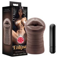   Enlust Krystal - vagin oral vibrant réaliste avec images MI - marron