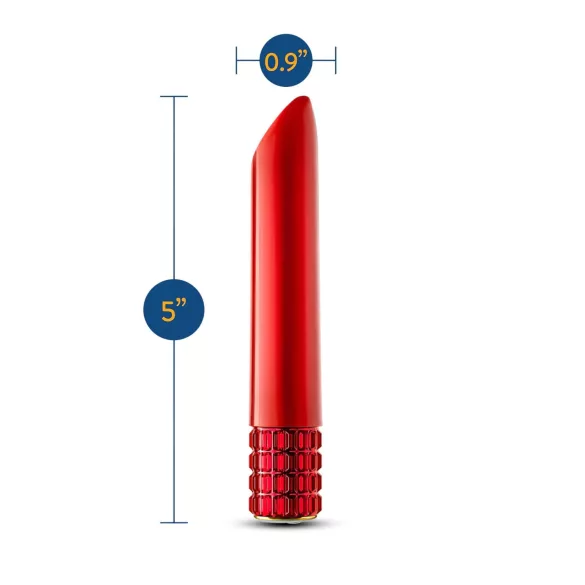 Oh My Gem - vibromasseur rouge rechargeable en forme de rouge à lèvres