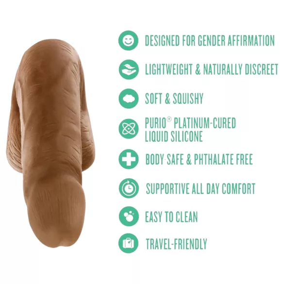 Blush UrSelf Affirm - gode réaliste (marron) - 13 cm