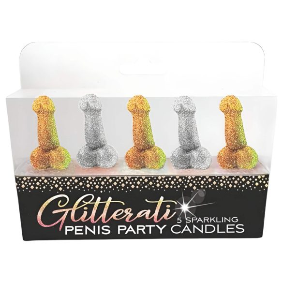 Glittaretti - bougies pénis - coffret 5 pièces