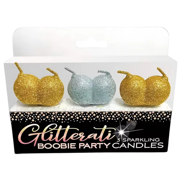 Glittaretti - bougies seins lot de 3