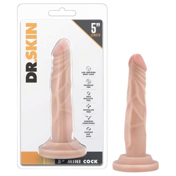 Dr. Skin 5 - gode ventouse réaliste - peau naturelle - 14,5 cm