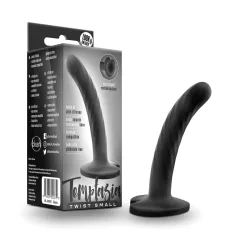   Temptasia Twist Small - gode ceinture ventouse torsadé - silicone noir