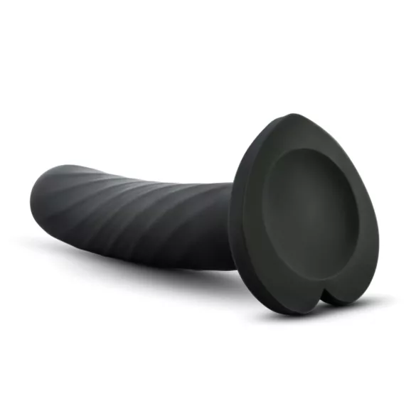 Temptasia Twist Small - gode ceinture ventouse torsadé - silicone noir