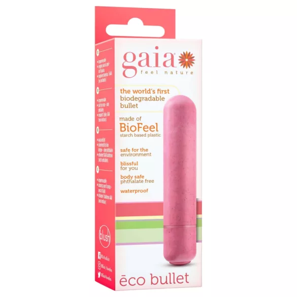 Gaia - Vibromasseur écoresponsable moyen - silicone corail